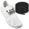 Endoto 2 Paare Schnürsenkel für ON Cloud 5 & 6 Running Schuhe, Ersatz Elastische Ohne Binden Gummi Laces Schuhbänder Shoelaces für On Laufschuhe (Schwarz, 18 Zoll)