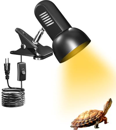 DoRight Lámpara de Calor de Tortuga E27 200W Lámpara Calefactora para Reptiles de Cerámica E27 con Pinza y 1,6M Cable AC110-230V Luz de Reptiles, Anfibios, Pollitos, Lagartos (Sans ampoule)