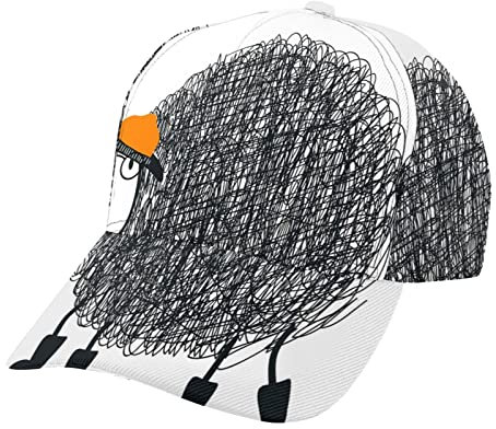 Hut Coole Schaf Baseballkappe Tier mit Brille und Hut Schriftzug OMG I Am So Cute Skandinavischer Stil Verstellbare Snapback Hüte Ballhut Sport Caps für Männer Frauen Mode, Siehe Abbildung, One size