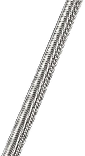 HiPicco M22 x 250mm Fully Threaded Rod & Studs, 304 Stainless Steel Right Hand Threads Rods, M22-2.5 Thread Pitch for Anchor Bolts, Clamps, Hangers and U-Bolts 1 Pack