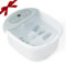 RELAX4LIFE Bain de Pied Massant, Bain Massage Pieds avec Vibration à Bulles, Température Réglable 35-46℃, Pierre de Pédicure, Perles de Massage Amovibles, Arrêt Automatique pour Détendre Pieds (Gris)