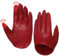 Harssidanzar Damen Lammfell halbe Handfläche Vintage Dress Up Ungefüttert Touchscreen kurze Handschuhe GL011EU,Rot,Größe M