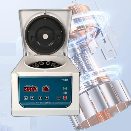 Lakenbroade Centrifugeuse de beauté/Laboratoire, centrifugeuse numérique de Paillasse, Machine de centrifugeuse de Paillasse, Tubes à essai de capacité 8x15ml, Basse Vitesse 0-4000r/min
