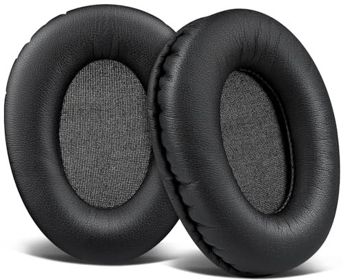 SOULWIT 1 Pair Replacement Automobile Headphone Earpads for Infrared Wireless Headphones, Ear Pads Cushions for GM Ford Toyota Nissan Honda Entertainment DVD Player System (Protein Leather)