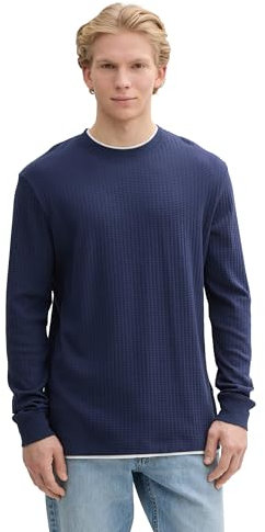 TOM TAILOR Denim Relaxed Fit T-Shirt mit Rücken-Print, beige Abbey Stone, XXL