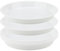 Senda Lot de 6 soucoupes rondes en plastique pour intérieur et extérieur (blanc, 30 cm)