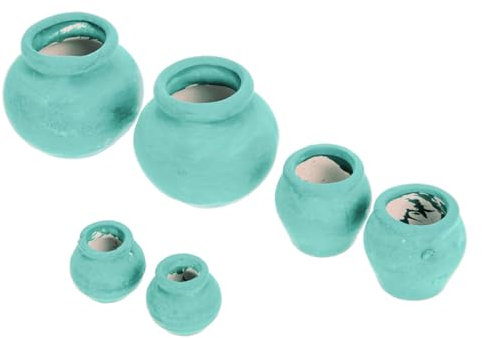 Mipcase 6pièces Pots De Fleurs Miniatures pour Maison De Poupée Décoration Pratique pour Plantes Intérieur