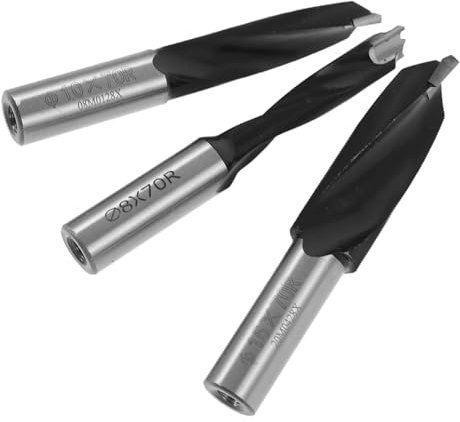 ASAKKURA 3stücke Holzbearbeitungsbohrer Mit Holzspalter Und Spaltbohrer Für Schnelles Trennen Von Holzstämmen Geeignet Für Holzbearbeitung Und Metallbearbeitung