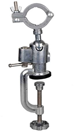 NUOBESTY 360 Degree Aluminum Alloy Drill Stand Drill Press Holder Rotatable Vise Multifunctional Bench Vice for Diy Projects and Workshops
