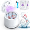 Ultrasonic Retainer Cleaner - 250ml Ultrasonic Denture Cleaner for Jewelry, Upgraded Mouth Guard Cleaner with 4 Cleaning Holes for Toothbrush, 2 Modes Dental Cleaner Braces Cleaner 42kHz