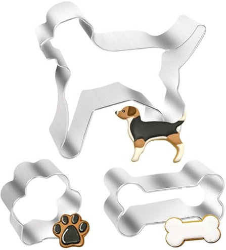 3er Set Hund Keksausstecher Ausstechformen aus Edelstahl Dackel Geschenke Hund Ausstecher zum Backen Keksausstecher Plätzchen Plätzchenausstecher Cookie Cutter für Hunde Kekse oder Leckerli Hundekekse