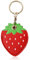 Nivofu Niedlicher Schlüsselanhänger, Cartoon Schlüsselbund, Obst Schlüsselringe, Niedliche Anhänger, Erdbeer Leder Schlüsselkette, Schlüsselanhänger Auto, Schlüsselring, Lederetui für Zugangskarte