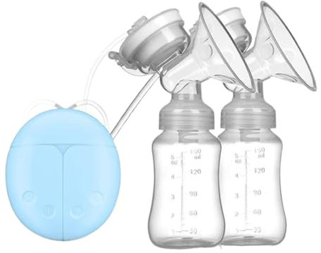 Maternal Breast Pump, Portable Breast Pump - Double Breast Pump for Strong Suction Breastfeeding - Portable Breast Feeding Hands- Low Noise Milk Pump for Travel