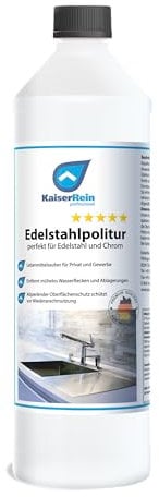 KaiserRein Edelstahl Politur 250ml I Die erstklassige Polierpaste speziell für Edelstahl in der Küche I Edelstahlflächen wie Spülbecken, Dunstabzugshauben und Kochfelder