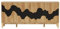 UEV Sideboard mit 4 Türen Küchenschrank 160x40x73cm Buffetschrank Holz Aufbewahrungsschrank modern Design mit Wellenmuster für Esszimmer Wohnzimmer Schlafzimmer Flur Natur&Schwarz