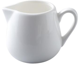 SDA287MZ Sauce Boat White Ceramic Gravy Sauce Boat With Handle Milk Pitcher For Sauces Milk Salad Gravy Jug(Small)