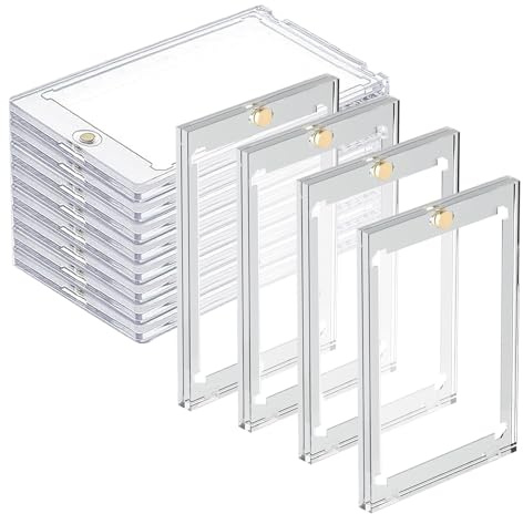 Magnetic Card Holder,35pt Magnetkartenhalter,Sammelkarten Hüllen,8 Stück Trading Card Sleeves,Magnetischer Kartenhalter,Acryl-Kartenhülle