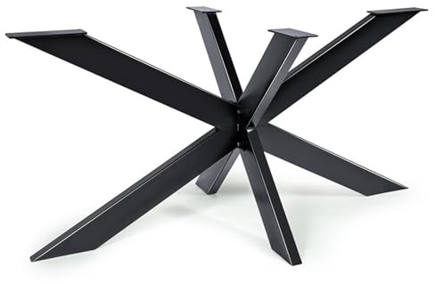 Pieds en forme d'araignée de style industriel - Cadre de table en métal à monter soi-même - Pieds de table en métal - Pieds de table à manger - Pieds de meubles en acier avec revêtement en poudre