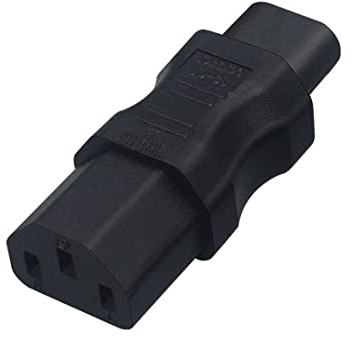 Strhowill IEC320 C8 to C13 AC Adapter Convertor | Figure 8 male 2 pin plug to C13 female 3 hole socket, 2.5A-10A 250V, Conversion Extension converter for PDU UPS printer