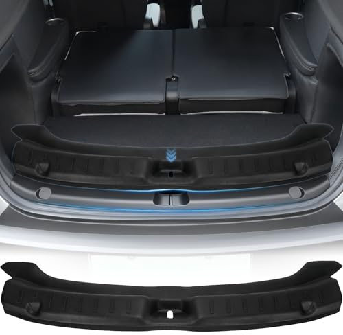 Heckstoßstangenschutz für Tesla Model Y Juniper 2025 2026, TPE Kofferraumschweller Schutz, Passgenauer Anti-Kratz Ladekantenschutz, Montage Ladekanten Abdeckung Zubehör (Model Y Juniper 2025-2026)
