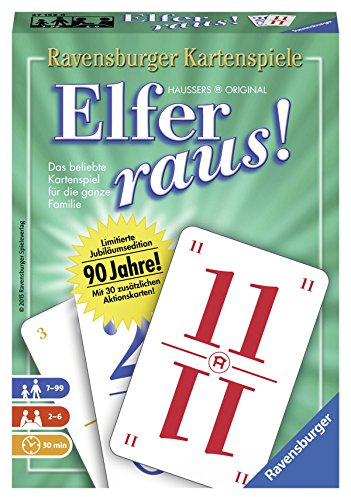Ravensburger Spiele 27152 Kartenspiele, Elfer Raus 90 Jahre Jubiläumsedition