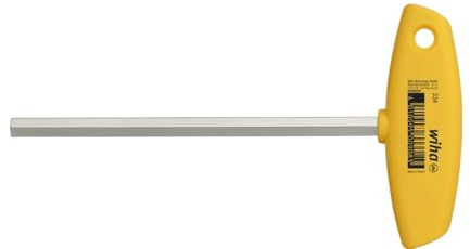 Wiha Stiftschlüssel mit Quergriff Sechskant, Zoll-Ausführung glanzvernickelt (02811) 3/8 x 150 mm