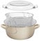 Premier Housewares 102112 Deep Fat Fryer Enamel Chip Basket Small Fryer 16x33x27,5L, Cream
