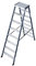 KRAUSE Doppelleiter Sepro D eloxiert, 2 x 8 Stufen, 125859