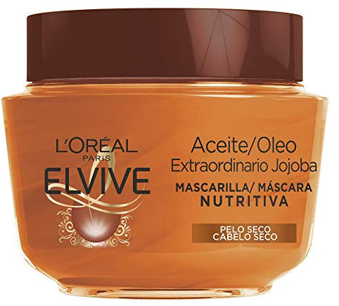 L'Oreal Paris Elvive Mascarilla Nutritiva Aceite Extraordinario con Aceite de Jojoba, para Pelo Seco, 300 ml