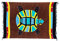 Kascha Sarong Pareo Wickelrock Strandtuch Tuch Wickeltuch Handtuch - Blickdicht - ca. 170cm x 110cm - Braun Bunt Batik mit Schildkröte Motiv Handgefertigt inkl. Kokos Schnalle in Rauteform