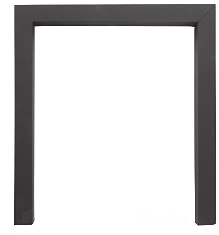 16/ 40cm Black Matt Gas Coal Fire Trim Frame Surround 2/50mm face 2/50mm Return
