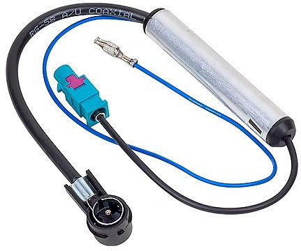 Audioproject A227 - Autoradio Antennenadapter Fakra Stecker ISO Phantomeispeisung kompatibel mit VW Audi Skoda Opel Mercedes Peugeot Renault Seat Auto Radio Antenne Adapter Kabel