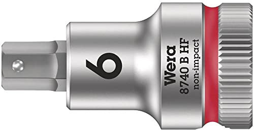 Wera 05003035001 8740 B HF Zyklop Bitnuss mit 3/8-Antrieb mit Haltefunktion, 6, 6, 0 x 35 mm