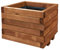 JARDINERA MADERA CUADRADA 'SPIRO' + GEOTEXTIL 50X50X40 MARRON OSCURO