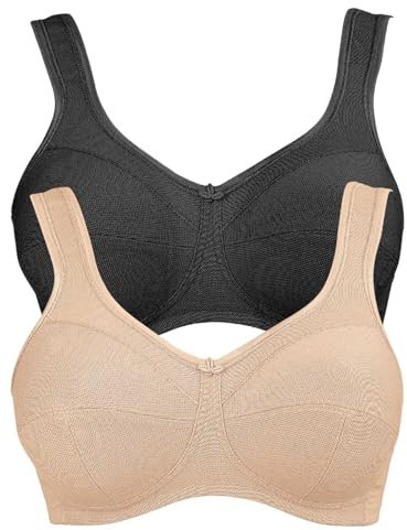 Anita 2er Sparpack Entlastungs BH JANA 5427 Gr. 95E in 1xschwarz 1xskin