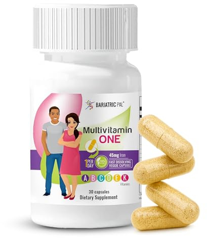 BariatricPal Capsule Bariatric Multivitamin, 1 per Day, 45mg Iron, 30 Ct