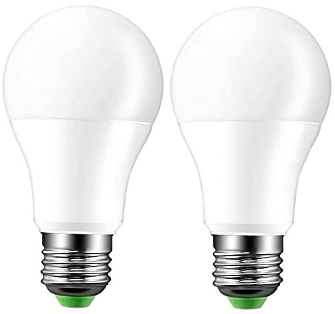 2 Pack LED-Leuchtmittel Dämmerungssensor,8 W LED Dusk to Dawn Light Bulb/Automatische Abschaltung, 5700 K, 1000 lm, E27 LED Außen-/Innenbeleuchtung, für Wege, Garten, Hof (Milchweiß)
