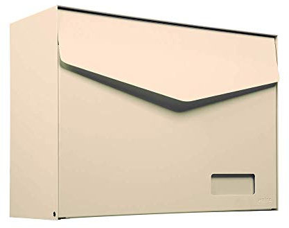 Renz MEFA 113222M Letter Box with Name Plate Ivory Mailbox with Security Lock Size 312 x 430 x 178 mm
