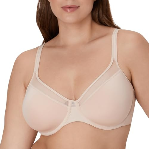 Bali womens Bali Women's One Smooth Ultra Light Convertible Df3439 Full Coverage Bra, Sandshell, 36DD US