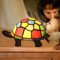 Tiffany Stil Tischlampe, Buntglas Akzent Schreibtischlampe, Schildkröte Nachtlicht, Kindergartenlampe Nachtlicht, E12 / 14, Mehrfarbig,Multi Colored