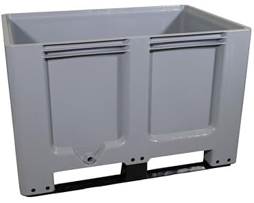 Bigbox grau 1200x800x790 mm geschlossen mit 2 Kufen incl. Deckel