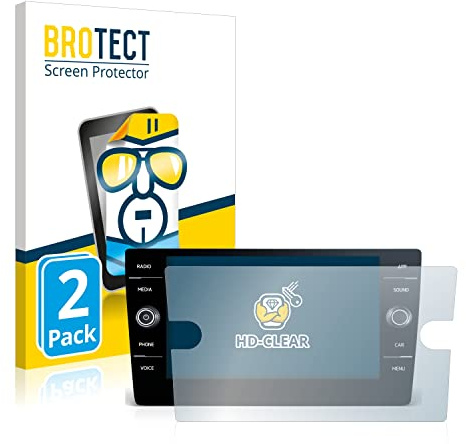 BROTECT Schutzfolie für Volkswagen T-Roc R Line 2022 Discover Media 8 | 2 Stück Transparenter Displayschutz Made in Germany Klare Displayschutz-Folie Clear Einfache Montage Case-Friendly