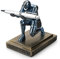 HDMbigmi Knight Stiftehalter Stifteständer Schreibtisch-Organizer und Zubehör Harz Stifthalter als Geschenk mit einem schicken Stift für Büro und Zuhause Schreibtisch-Organizer (blau)
