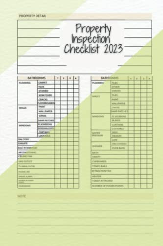 Property Inspection Checklist 2023: Bring this property inspection checklist with you the next time you need to do home inspection, rental, or commercial