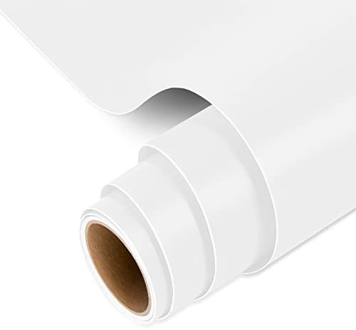 IModeur 5Ft Matte White Permanent Vinyl Roll - 30.5 x 152.5 cm Self Adhesive Vinyl for Cup, Birthday Gift, Party Ornaments, Home Decor