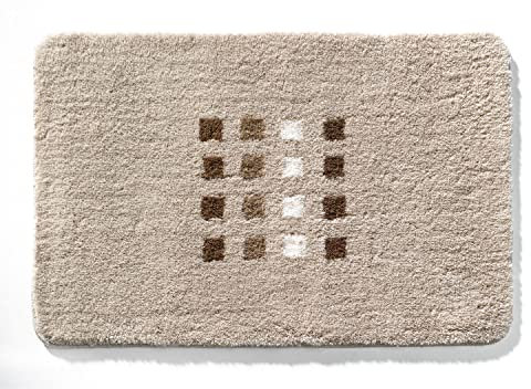 Kleine Wolke Badteppich QUADRI (LBH 120x70x2 cm) LBH 120x70x2 cm beige