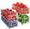 BIWHALE Fridge Organiser Set of 4, Stackable Storage Box, Small Refrigerator Organizer Bins with Handles for Kitchen, Freezer, Pantry, Cupboards - Clear BPA-Free Storage Container