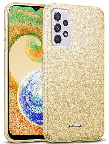 Verco Coque pour Samsung Galaxy A33 5G - Motif paillettes - Pour Samsung A33 5G - En silicone TPU - Doré
