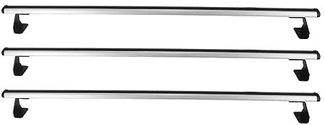 OMAC Dachträger Grundtäger kompatibel mit VW Transporter T5 2003-2015 Aluminium 75kg Silber 3tlg Fixpunkte für Fahrradträger, Dachboxen, Skiträger Verstellbar