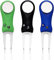 LOVMEAD 3 Stück Golf Pitchgabel mit Golfball-Marker, Faltbare Edelstahl Golf Divot Tool Golf Divot Reparatur Werkzeug, Golf Training Zubehör für Golf Reparaturzubehör (Schwarz+Grün+Blau 3 Stück)